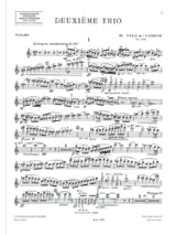 Trio n° 2 - piano, violon, violoncelle - VILLA-LOBOS - Partition